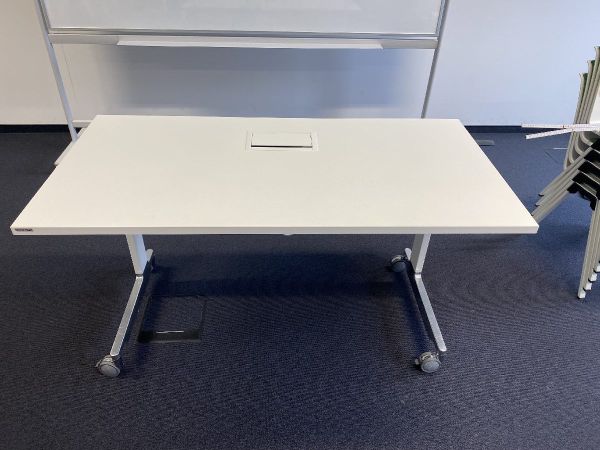 Konferenztisch n_Table klappbar Wiesner Hager Weiß 140x74