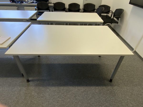 Schreibtisch weißgrau 160x100